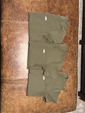 Figs Olive Green Women’s Scrub Tops (Set of 3)